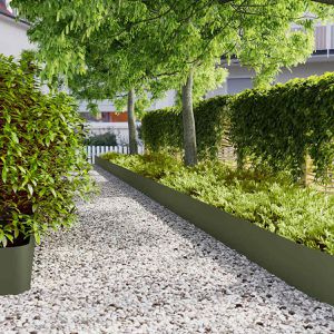 Produktbild für Rasenkante vidaXL 860169, olivegrün, UV-beständig, flexibel