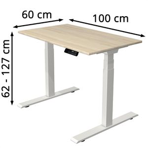 Produktbild für Schreibtisch Kerkmann Move 1 stable, ahorn / weiß