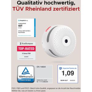 Produktbild für Rauchmelder X-Sense XS01-M, FS61, Set, Funk vernetzbar