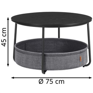 Produktbild für Couchtisch Vasagle LCT244B56, aus Holz / Metall, schwarz