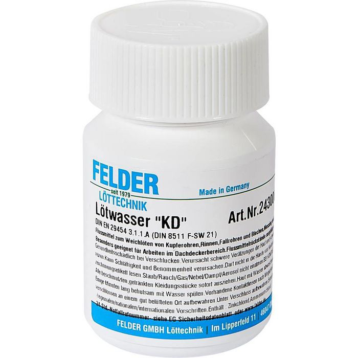 Felder Flussmittel 24300050, KD, zum Weichlöten, 100ml – Böttcher AG