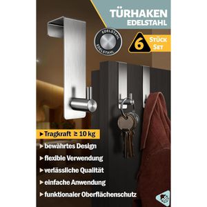 Produktbild für Türhaken 4smile für Außenseite, silber