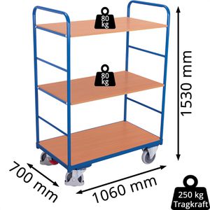 Produktbild für Etagenwagen VARIOfit sw-700.245