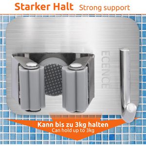 Produktbild für Gerätehalter ECENCE Besenhalter, 4 Stück
