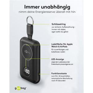 Produktbild für Powerbank Goobay 76253 für Apple Watch, 2500mAh