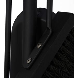 Produktbild für Kaminbesteck Relaxdays 10028776, aus Metall, schwarz, 4-teilig