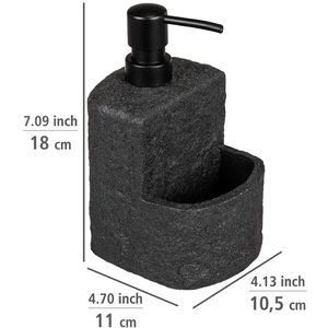 Produktbild für Spülmittelspender Wenko Festival Stone, 54667100, schwarz