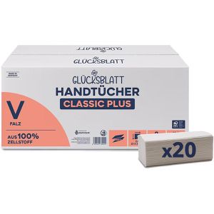 Produktbild für Papierhandtücher Glücksblatt Classic Plus, 4802100, 2-lagig