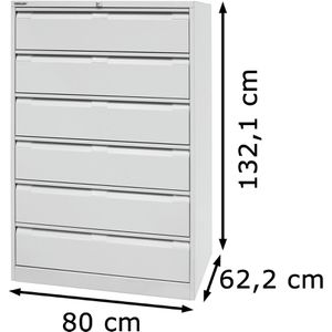 Produktbild für Karteischrank Bisley DF6-645, für DIN A5