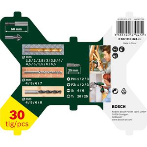 Produktbild für Bohrer-Bit-Set Bosch X-Line Titanium, 2607019324