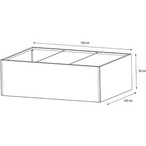 Produktbild für Pflanzkasten Herstera Cube Low XL anthrazit