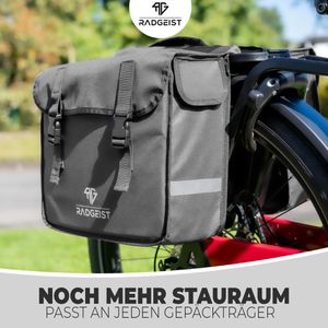 Produktbild für Gepäckträgertasche Radgeist DPP-GR-44, grau, 30 Liter