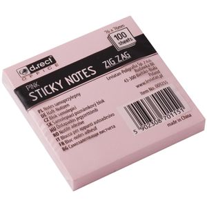 Produktbild für Haftnotizen D.RECT 9255, Zig-Zag Z-Notes, rosa