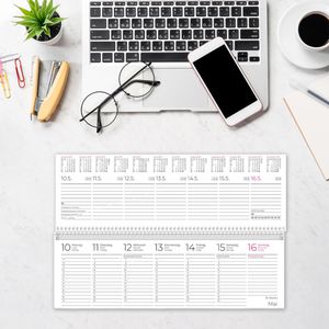 Produktbild für Tischkalender Zettler 377201, blau, Wochenkalender quer