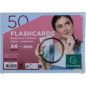 Produktbild für Karteikarten Exacompta Flashcards, 10352E, A6