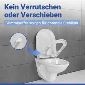 Produktbild für WC-Sitz Wenko Palma 18396100, D-Form, aus Duroplast