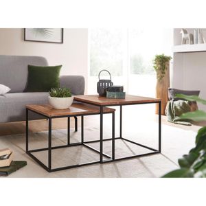 Produktbild für Beistelltisch Wohnling WL6.364, akazie / schwarz