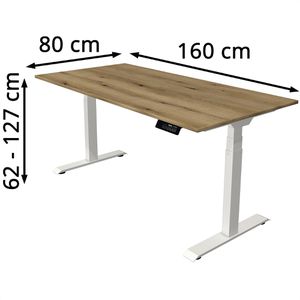 Produktbild für Schreibtisch Kerkmann Move 1 stable, asteiche / weiß