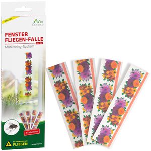 Fliegenfalle Gardigo Fenster, Blumenmotiv zum Ankleben