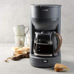 Produktbild für Kaffeemaschine Domo Wood You, DO754K, mit Glaskanne
