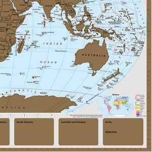 Produktbild für Weltkarte Stiefel Scratchmap The World, Englisch, rahmenlos