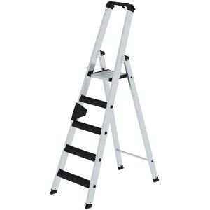 Stehleiter MUNK 42105, nivello-Leiterfüße, mit Plattform