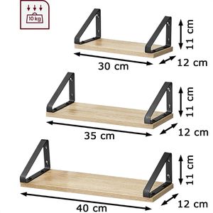 Produktbild für Wandregal Vasagle LWS033B11, eiche