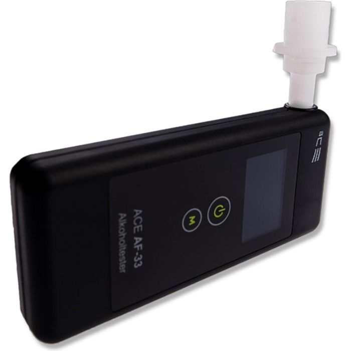 Alkoholtester Mit LCD Display - Tragbarer Atemalkoholmessgerät Mit 20 Mundstücken