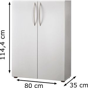 Produktbild für Aktenschrank Hammerbacher Basic 4550, aus Holz