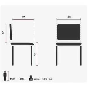 Produktbild für Klappstuhl hJh-OFFICE ESTO PU, 706300, schwarz