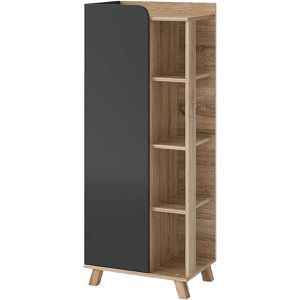 Produktbild für Badschrank Vicco Karen, 4 Füße, anthrazit / sonoma eiche
