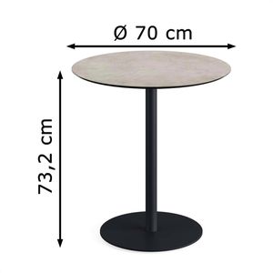 Produktbild für Bistrotisch Feros 130011370, moonstone, wetterfest, rund