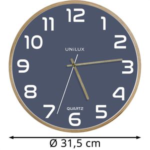 Produktbild für Wanduhr Unilux Baltic, Holz, Kunststoff, analog, Quarzuhr