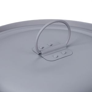 Produktbild für Ascheeimer Relaxdays 10033833, grau, mit Holzgriff und Deckel
