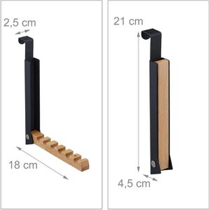 Produktbild für Türhaken Relaxdays 10037736, für Außenseite, 6 Haken, schwarz