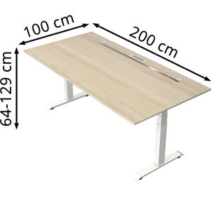 Produktbild für Schreibtisch Kerkmann Move boost 4, ahorn / weiß