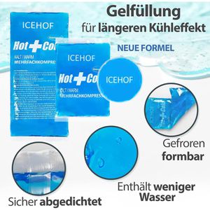 Produktbild für Kühlkompresse ICEHOF Kühlpad 3er Set, mit Hülle
