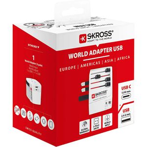 Produktbild für Reiseadapter SKROSS 1.302962 MUV USB