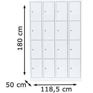 Produktbild für Schließfachschrank ClassiX X-520447, weiß