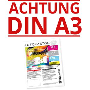 Fotopapier tatmotive Fotokarton FA3200M125, für Farblaser, A3