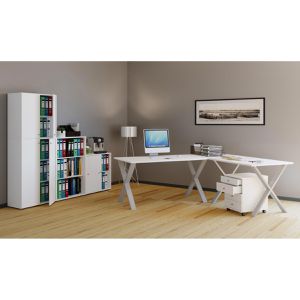 Produktbild für Schreibtisch VCM Lona, 914756, weiß / silber