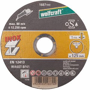 Produktbild für Trennscheibe Wolfcraft Inox, 8463000