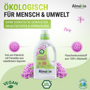 Produktbild für Waschmittel AlmaWin Cleanut, Feinwaschmittel, Waschnussextrakt