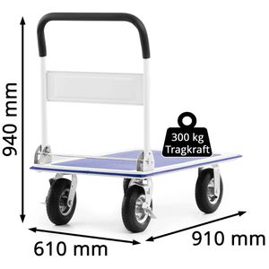 Produktbild für Transportwagen Pallit CARRY-R, mit Luftbereifung