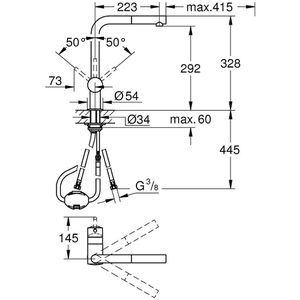 Produktbild für Küchenarmatur GROHE Minta 32168DC0, supersteel