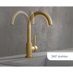 Produktbild für Küchenarmatur Schütte Cornwall, gold matt