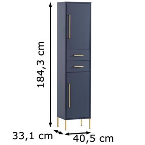 Produktbild für Badschrank Schildmeyer Kent 702035, mit 4 Füßen, nachtblau