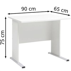 Produktbild für Schreibtisch Möbelpartner Serie 200, weiß / weiß