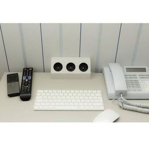 Produktbild für Tischsteckdose Heitronic Salerno, mit 1 m Schuko Kabel