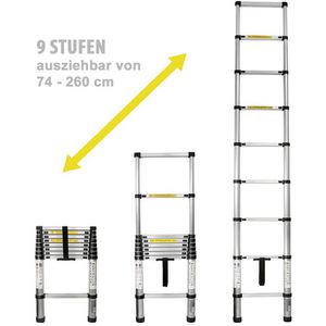 Teleskopleiter Eaxus 83880, Länge 2,6m